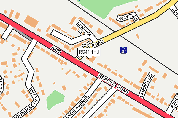 RG41 1HU map - OS OpenMap – Local (Ordnance Survey)