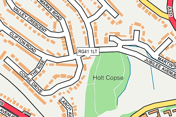 RG41 1LT map - OS OpenMap – Local (Ordnance Survey)