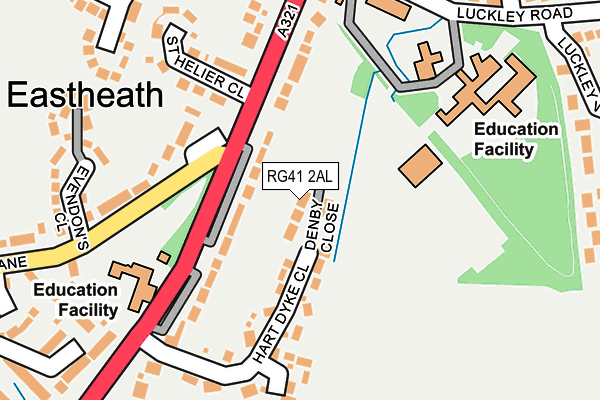 RG41 2AL map - OS OpenMap – Local (Ordnance Survey)