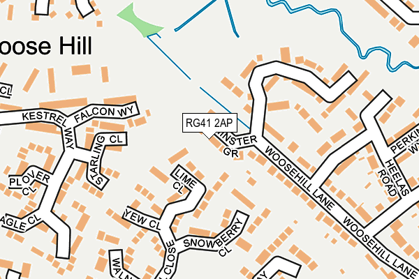 RG41 2AP map - OS OpenMap – Local (Ordnance Survey)