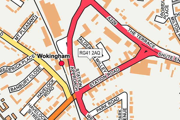 RG41 2AQ map - OS OpenMap – Local (Ordnance Survey)