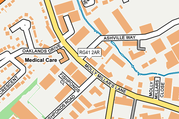 RG41 2AR map - OS OpenMap – Local (Ordnance Survey)