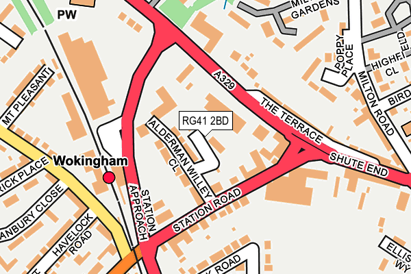 RG41 2BD map - OS OpenMap – Local (Ordnance Survey)