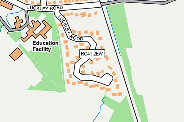 RG41 2EW map - OS OpenMap – Local (Ordnance Survey)