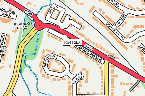 RG41 2EX map - OS OpenMap – Local (Ordnance Survey)