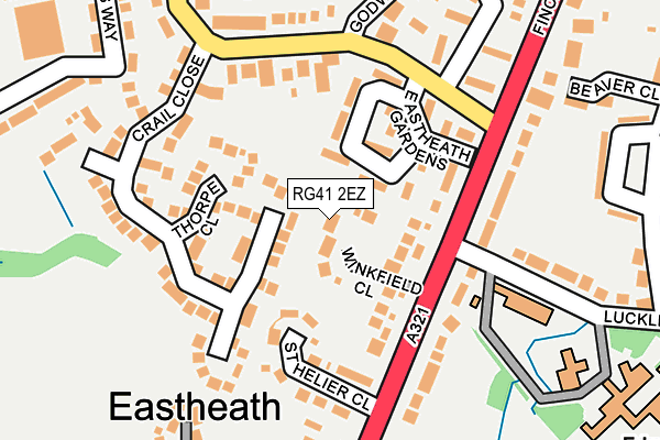 RG41 2EZ map - OS OpenMap – Local (Ordnance Survey)