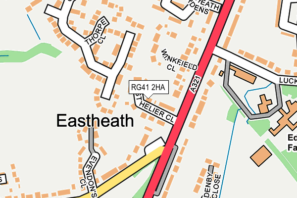 RG41 2HA map - OS OpenMap – Local (Ordnance Survey)