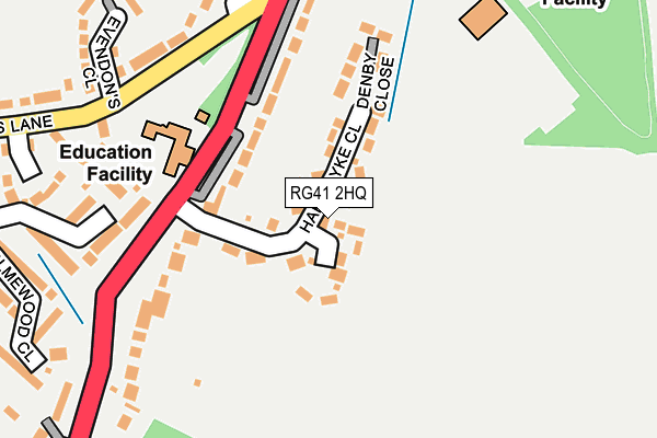 RG41 2HQ map - OS OpenMap – Local (Ordnance Survey)