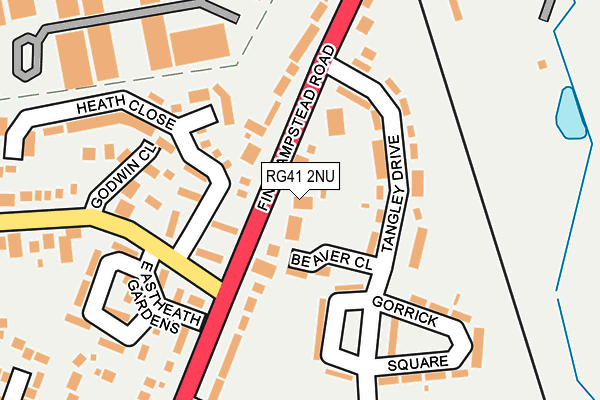 RG41 2NU map - OS OpenMap – Local (Ordnance Survey)