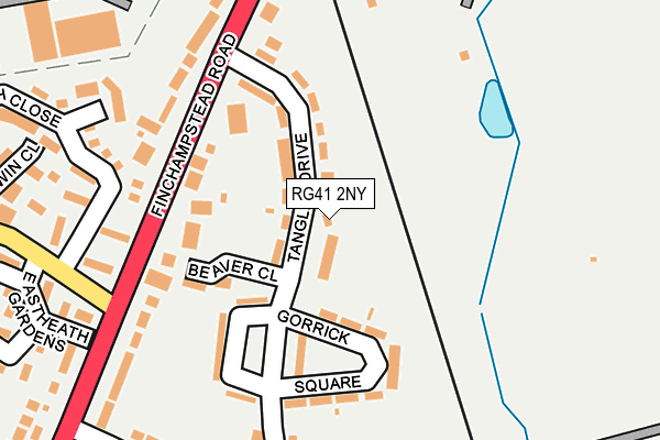 RG41 2NY map - OS OpenMap – Local (Ordnance Survey)