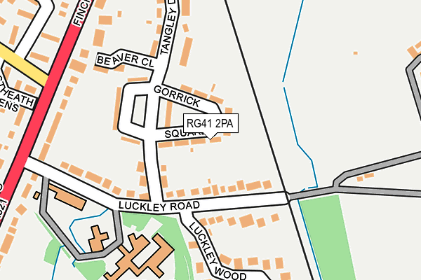 RG41 2PA map - OS OpenMap – Local (Ordnance Survey)