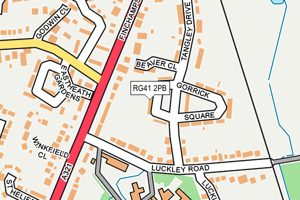 RG41 2PB map - OS OpenMap – Local (Ordnance Survey)