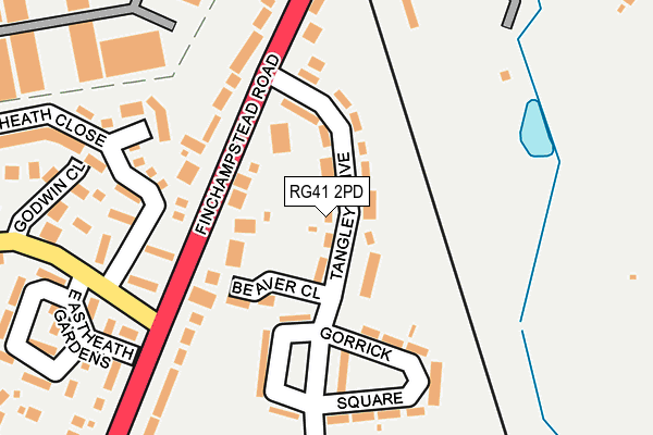 RG41 2PD map - OS OpenMap – Local (Ordnance Survey)
