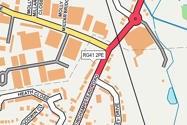 RG41 2PE map - OS OpenMap – Local (Ordnance Survey)