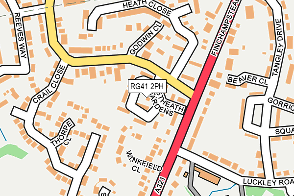 RG41 2PH map - OS OpenMap – Local (Ordnance Survey)