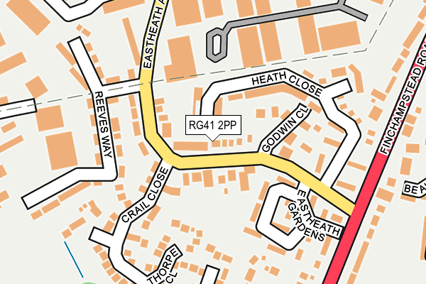 RG41 2PP map - OS OpenMap – Local (Ordnance Survey)