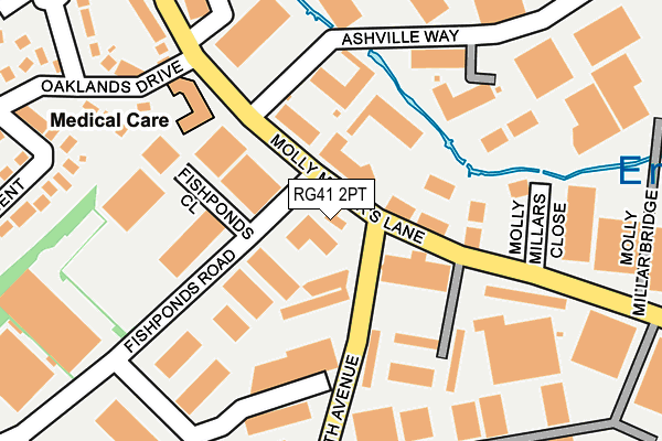 RG41 2PT map - OS OpenMap – Local (Ordnance Survey)