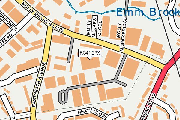 RG41 2PX map - OS OpenMap – Local (Ordnance Survey)