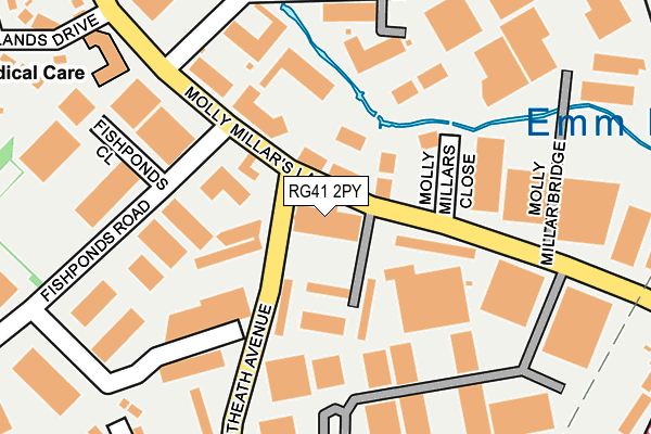 RG41 2PY map - OS OpenMap – Local (Ordnance Survey)