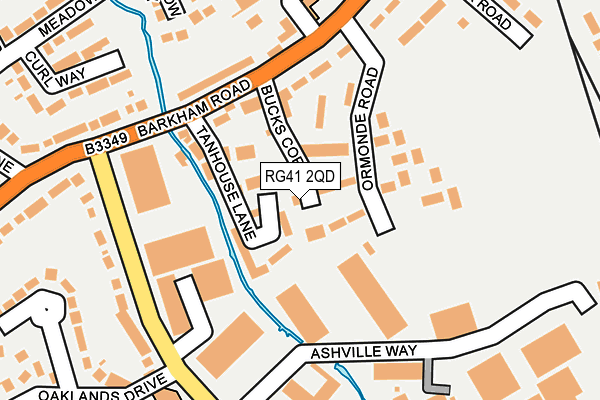 RG41 2QD map - OS OpenMap – Local (Ordnance Survey)