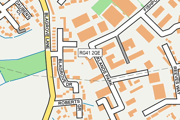 RG41 2QE map - OS OpenMap – Local (Ordnance Survey)