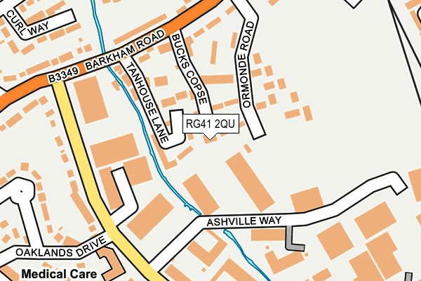 RG41 2QU map - OS OpenMap – Local (Ordnance Survey)