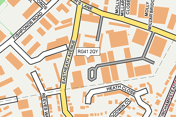 RG41 2QY map - OS OpenMap – Local (Ordnance Survey)