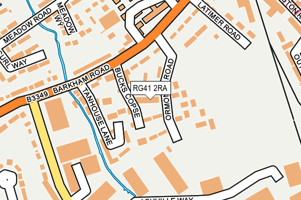 RG41 2RA map - OS OpenMap – Local (Ordnance Survey)