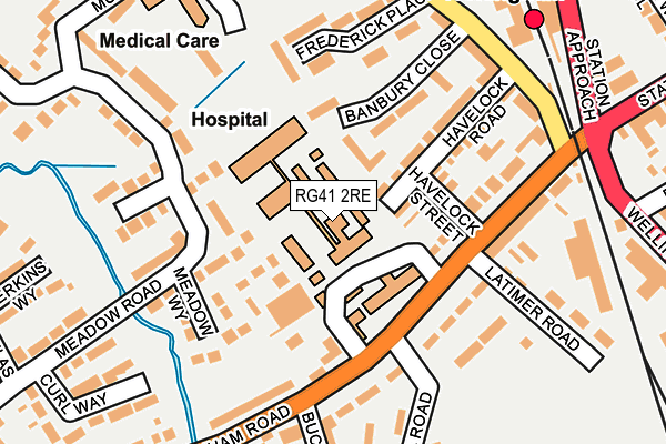 RG41 2RE map - OS OpenMap – Local (Ordnance Survey)