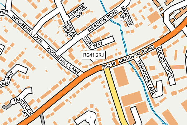 RG41 2RJ map - OS OpenMap – Local (Ordnance Survey)