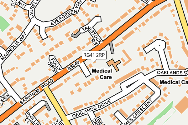 RG41 2RP map - OS OpenMap – Local (Ordnance Survey)