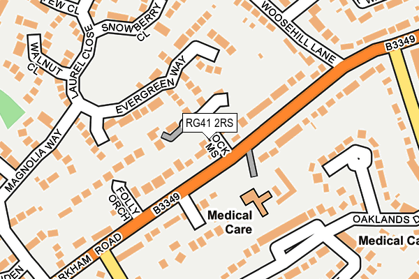 RG41 2RS map - OS OpenMap – Local (Ordnance Survey)