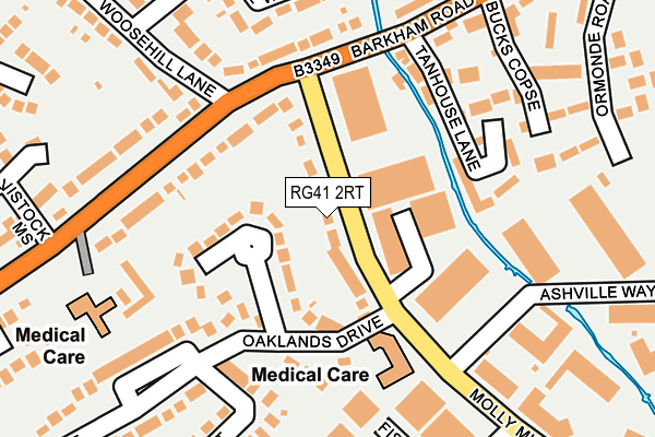 RG41 2RT map - OS OpenMap – Local (Ordnance Survey)