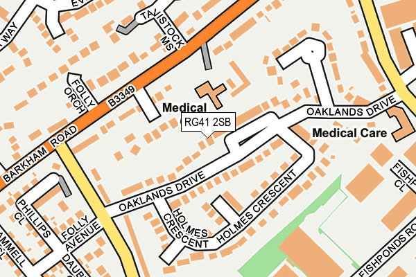 RG41 2SB map - OS OpenMap – Local (Ordnance Survey)
