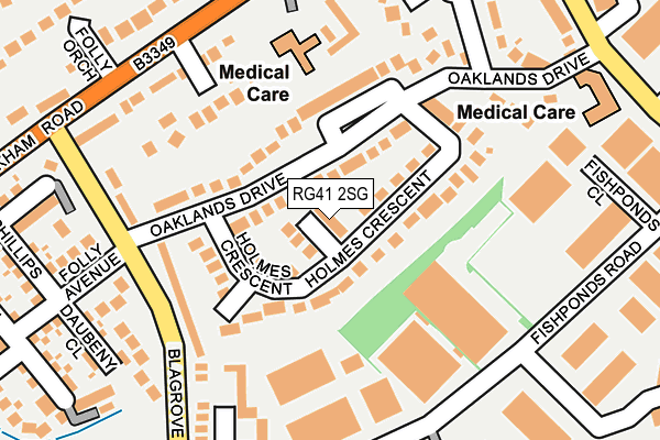 RG41 2SG map - OS OpenMap – Local (Ordnance Survey)