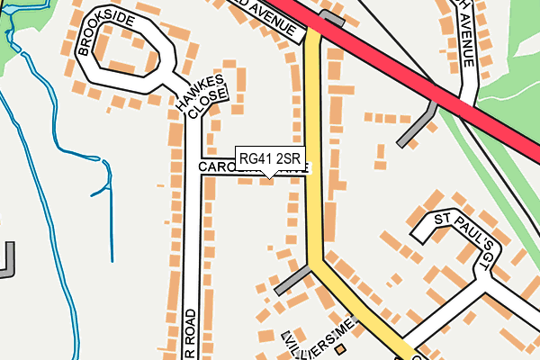 RG41 2SR map - OS OpenMap – Local (Ordnance Survey)