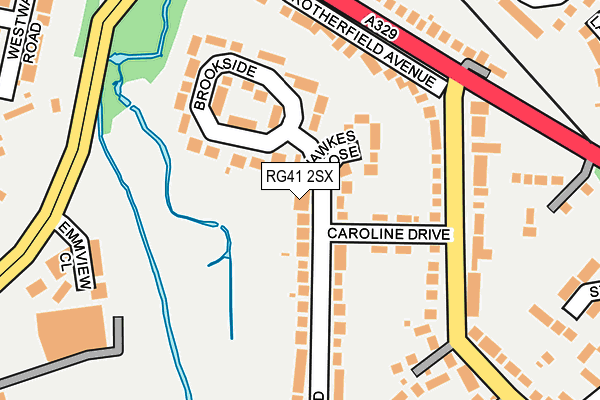 RG41 2SX map - OS OpenMap – Local (Ordnance Survey)