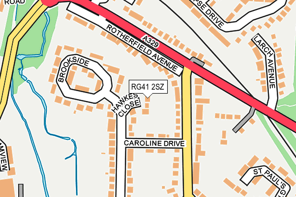 RG41 2SZ map - OS OpenMap – Local (Ordnance Survey)