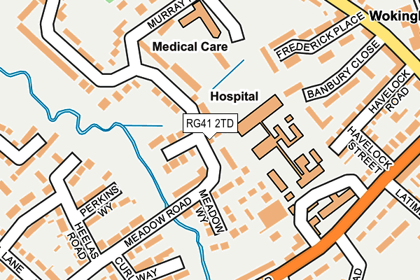 RG41 2TD map - OS OpenMap – Local (Ordnance Survey)