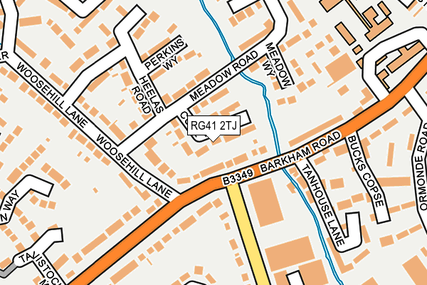 RG41 2TJ map - OS OpenMap – Local (Ordnance Survey)