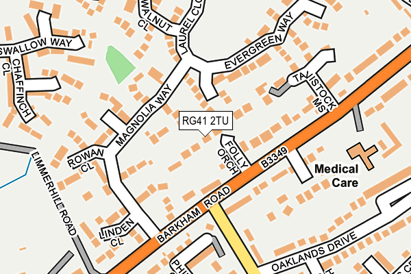 RG41 2TU map - OS OpenMap – Local (Ordnance Survey)