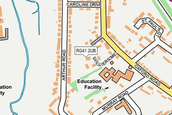 RG41 2UB map - OS OpenMap – Local (Ordnance Survey)