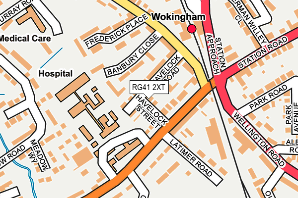 RG41 2XT map - OS OpenMap – Local (Ordnance Survey)