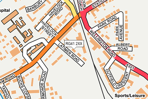 RG41 2XX map - OS OpenMap – Local (Ordnance Survey)