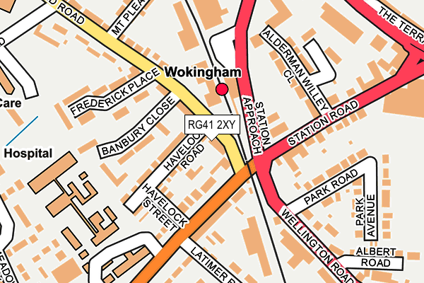 RG41 2XY map - OS OpenMap – Local (Ordnance Survey)