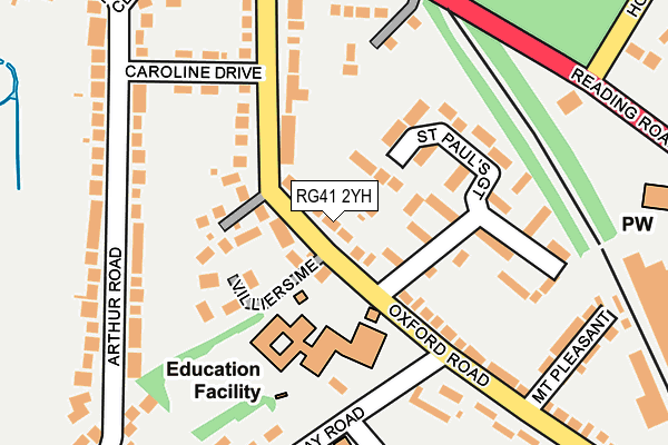 RG41 2YH map - OS OpenMap – Local (Ordnance Survey)