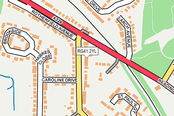 RG41 2YL map - OS OpenMap – Local (Ordnance Survey)