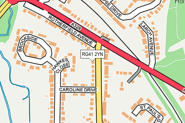 RG41 2YN map - OS OpenMap – Local (Ordnance Survey)