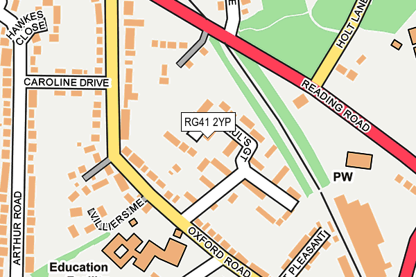 RG41 2YP map - OS OpenMap – Local (Ordnance Survey)