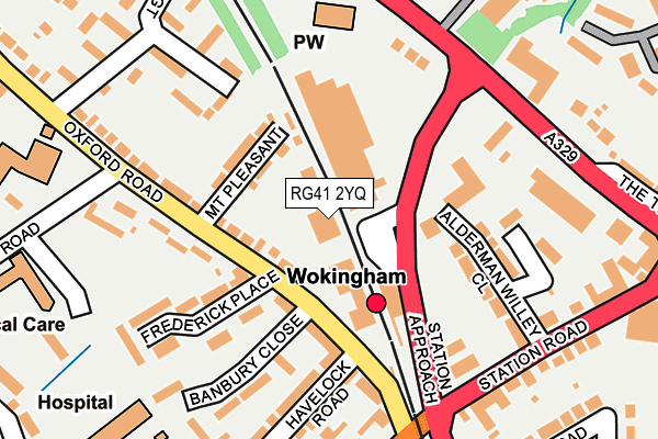 RG41 2YQ map - OS OpenMap – Local (Ordnance Survey)